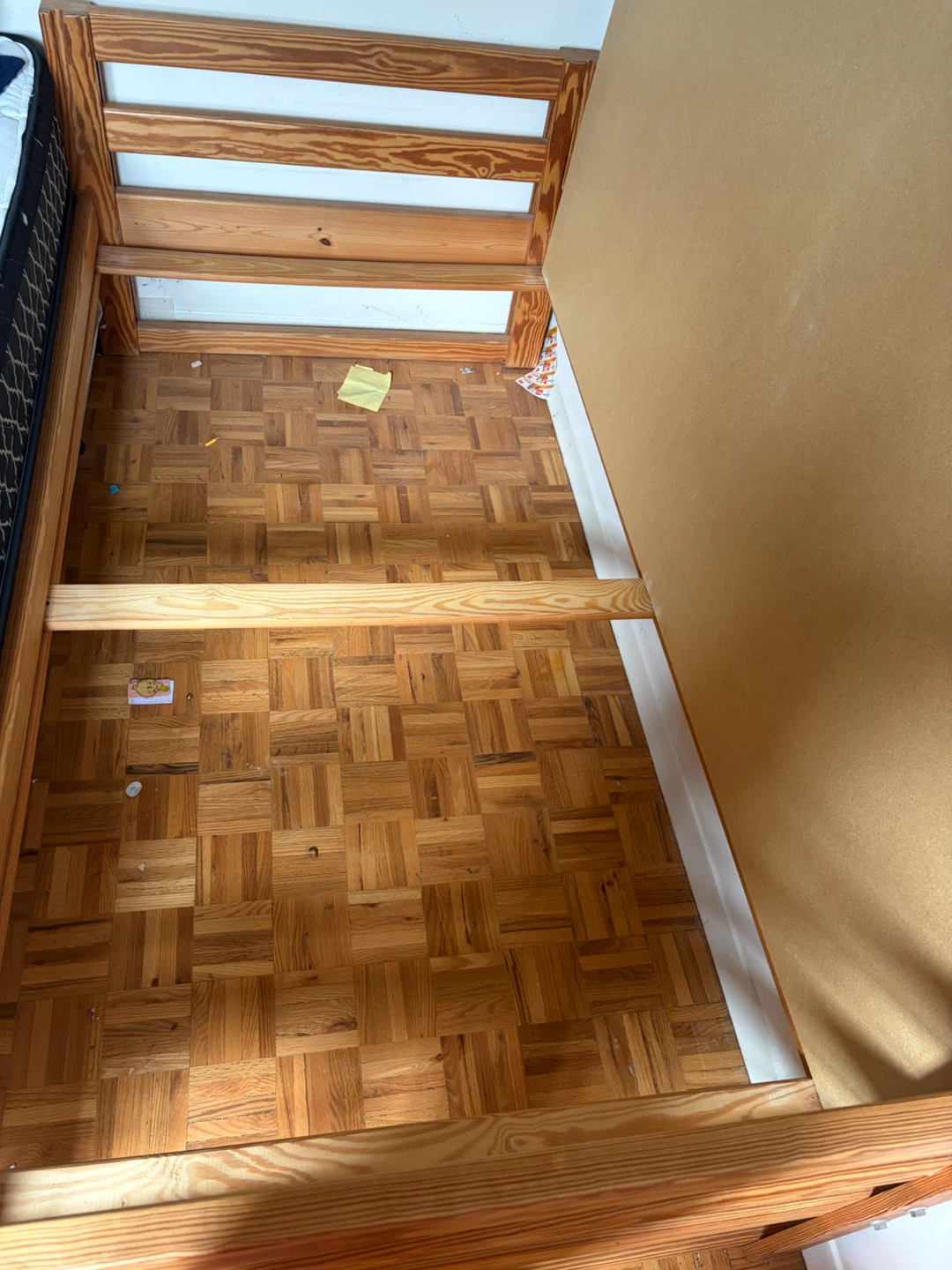 Wooden Twin Bed Frame with Mattress - photo 2