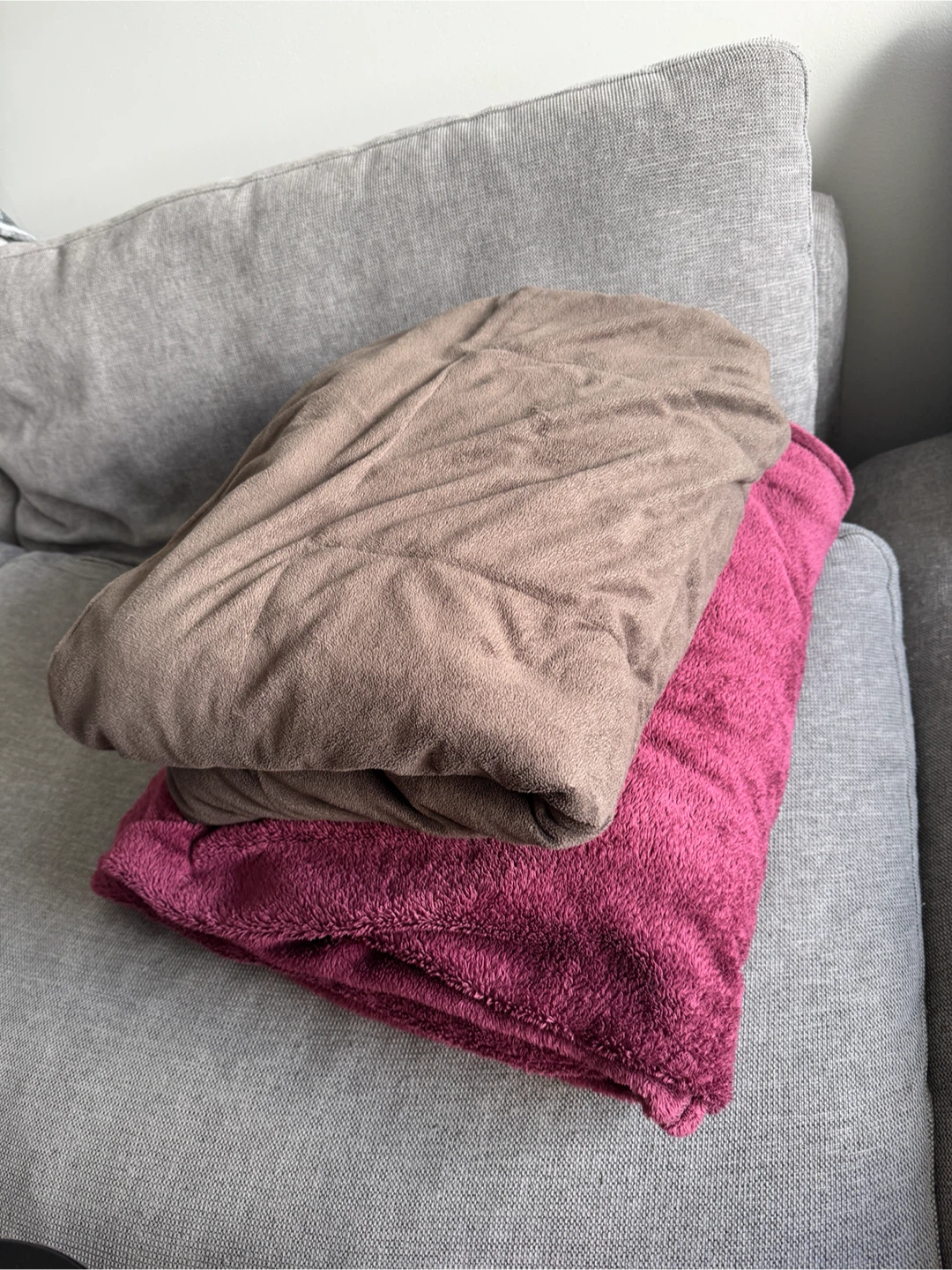 Plush Fleece Throw Blanket x2