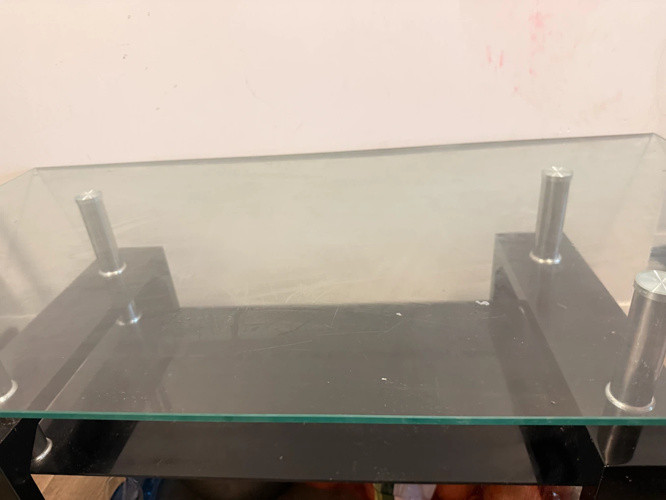 Glass coffee table