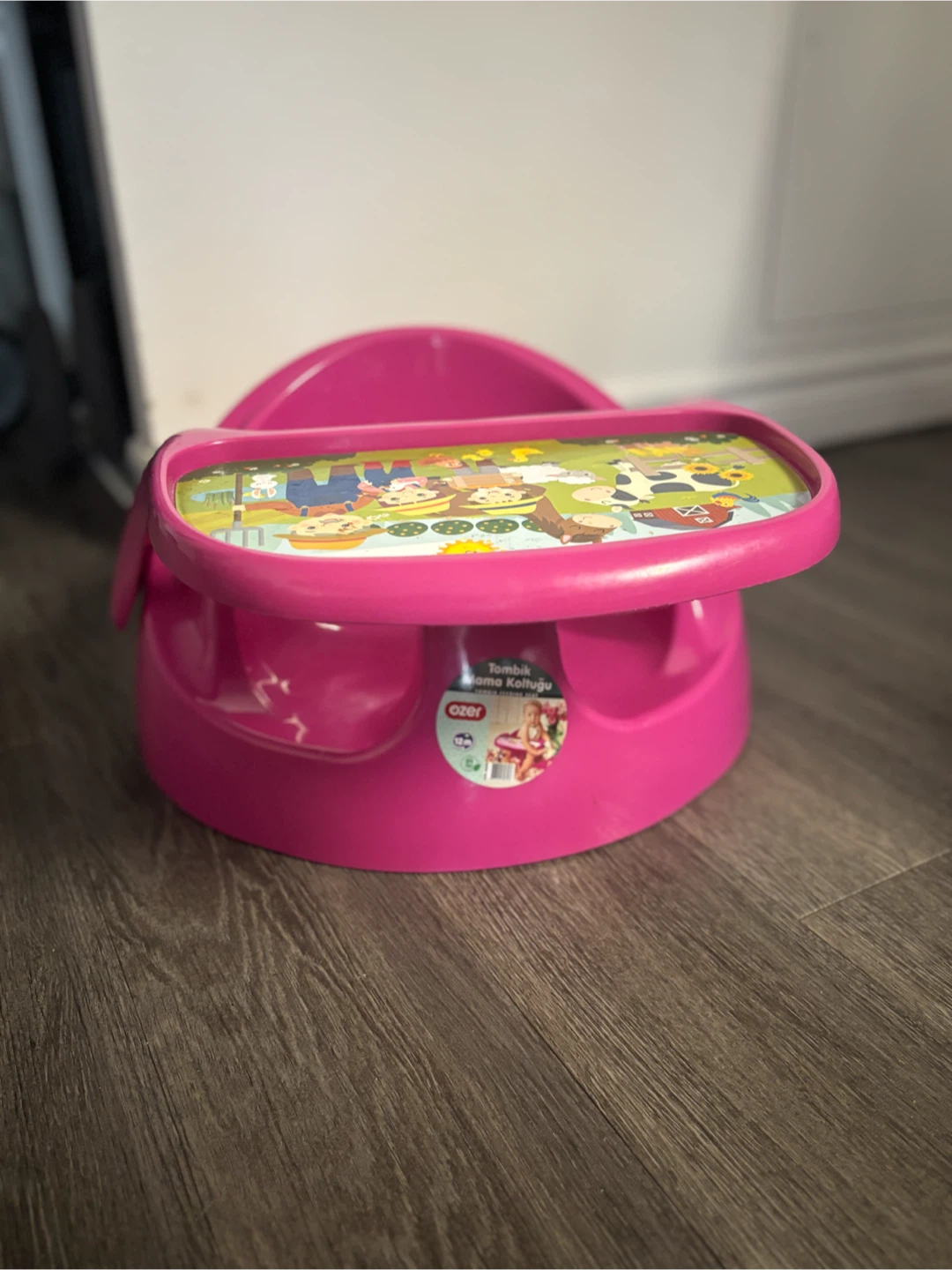 Pink Baby Feeding Seat with Farm Design