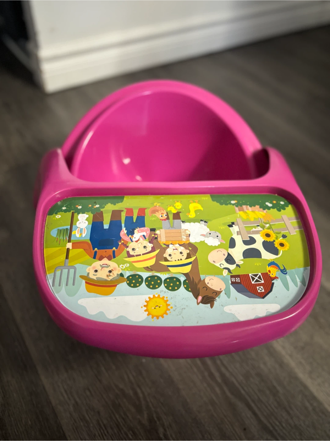Pink Baby Feeding Seat with Farm Design - photo 2