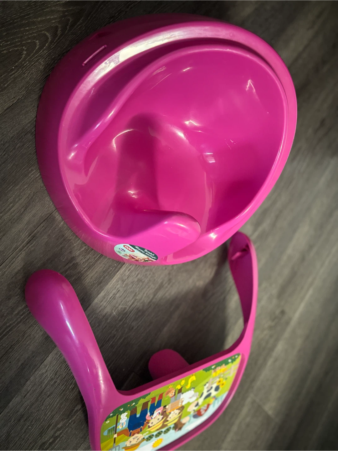 Pink Baby Feeding Seat with Farm Design - photo 5