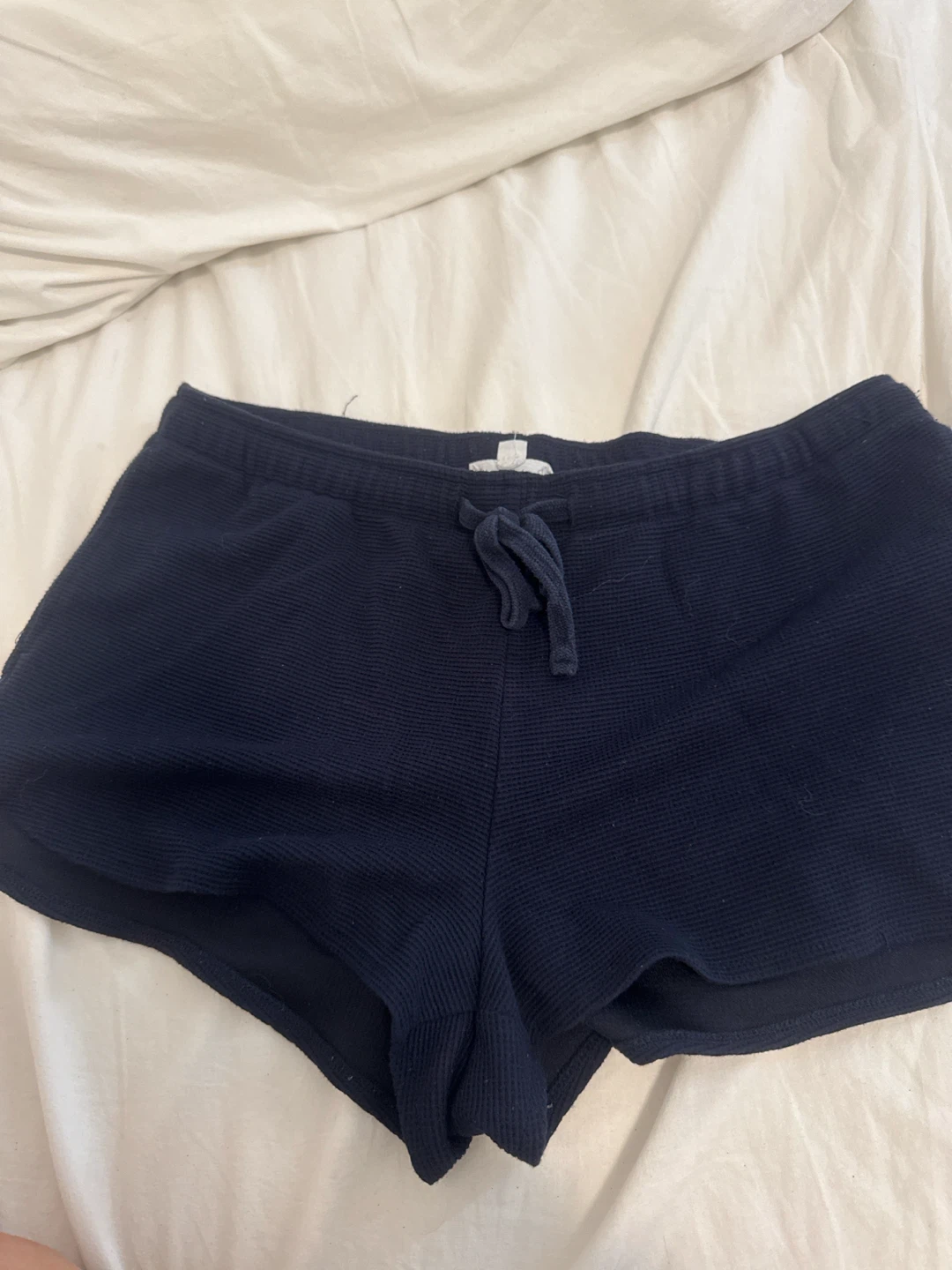 Garage Women's Navy Blue Waffle Knit Shorts M/M