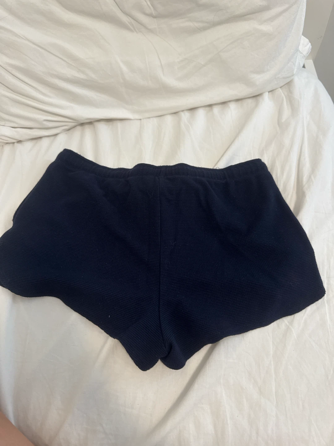 Garage Women's Navy Blue Waffle Knit Shorts M/M - photo 2
