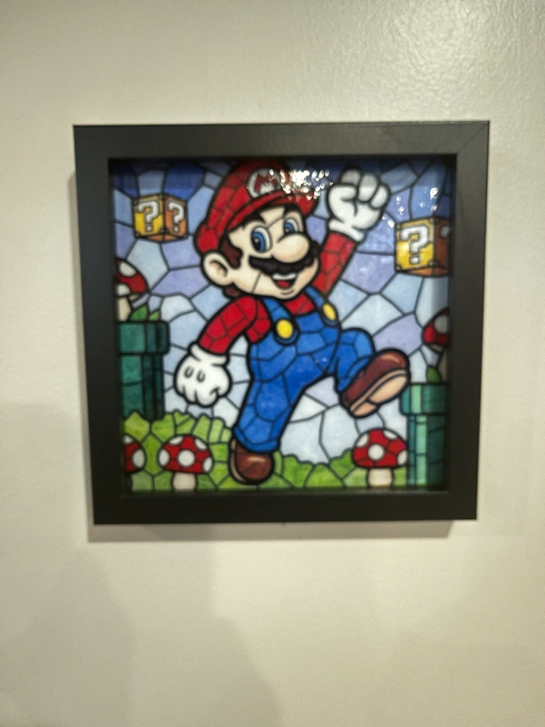 Super Mario "Stained Glass" Style Framed Art - photo 2