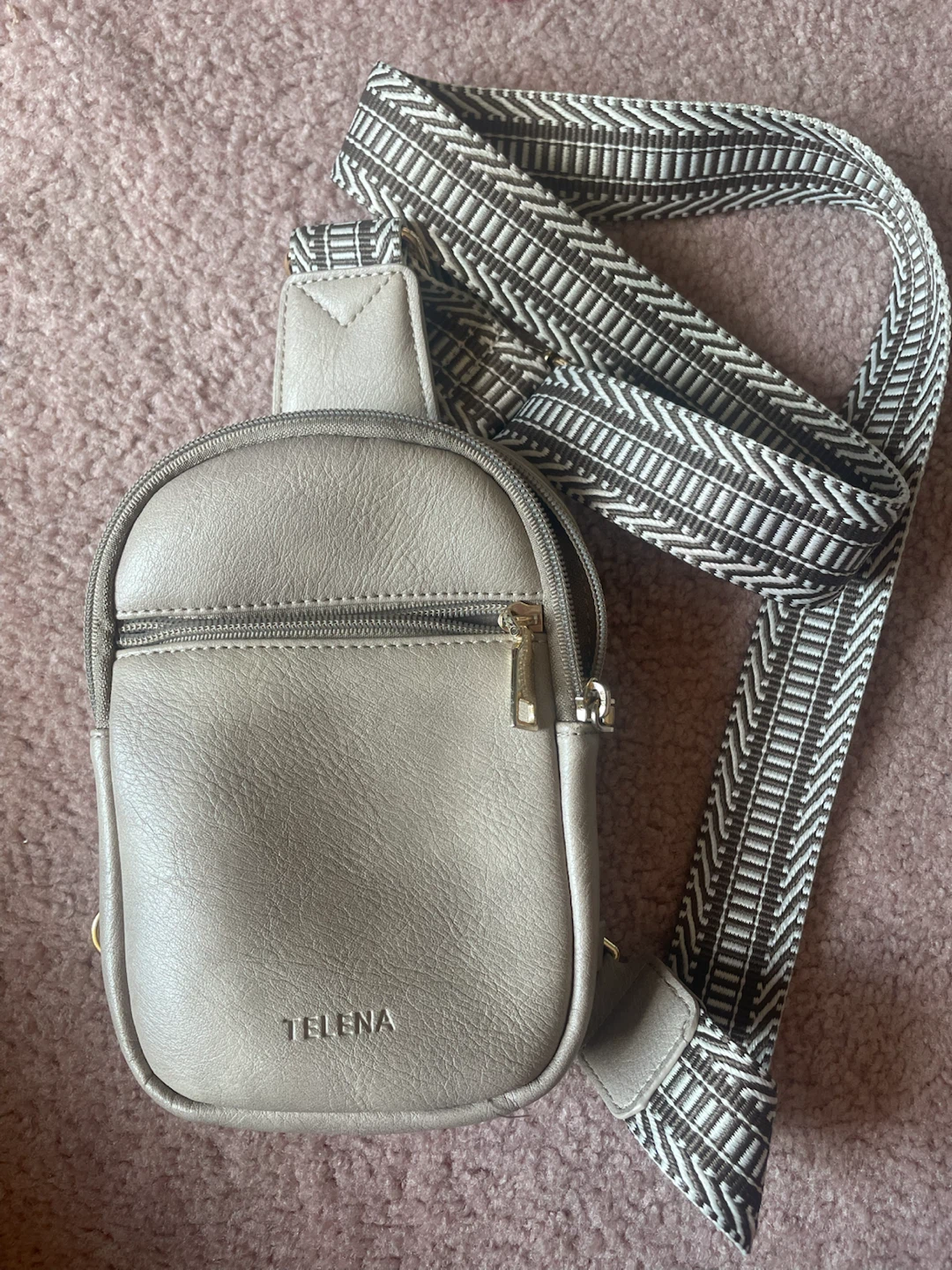 TELENA Grey Crossbody Bag