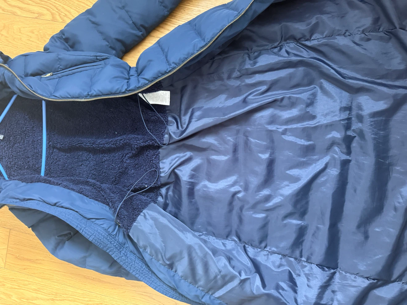 Navy Blue Down-Filled Puffer Coat - photo 3
