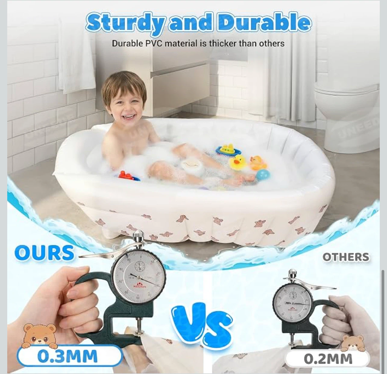 Inflatable Baby Bathtub, Portable Baby Tub - photo 5