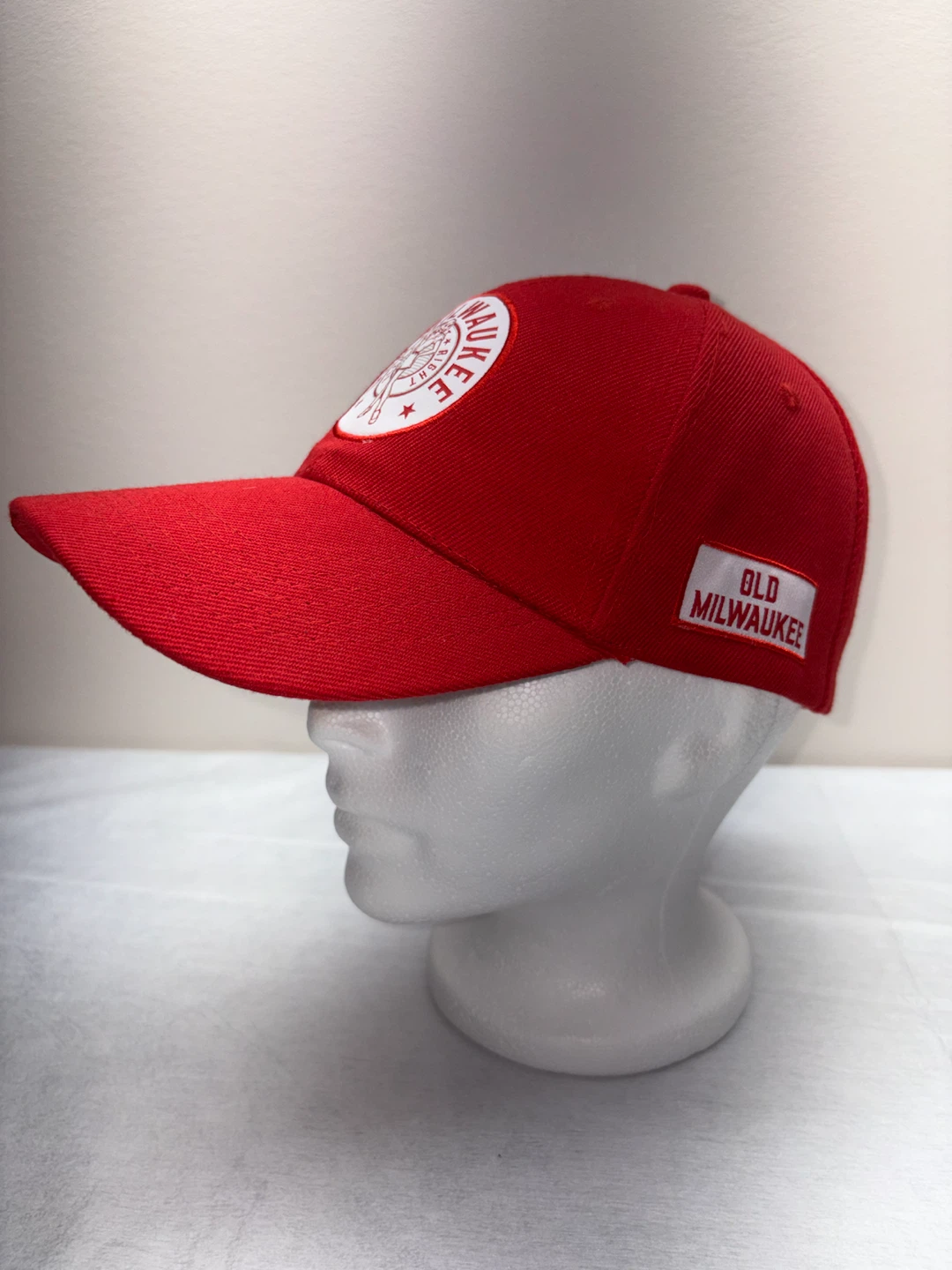 Red Old Milwaukee Baseball Cap - photo 2