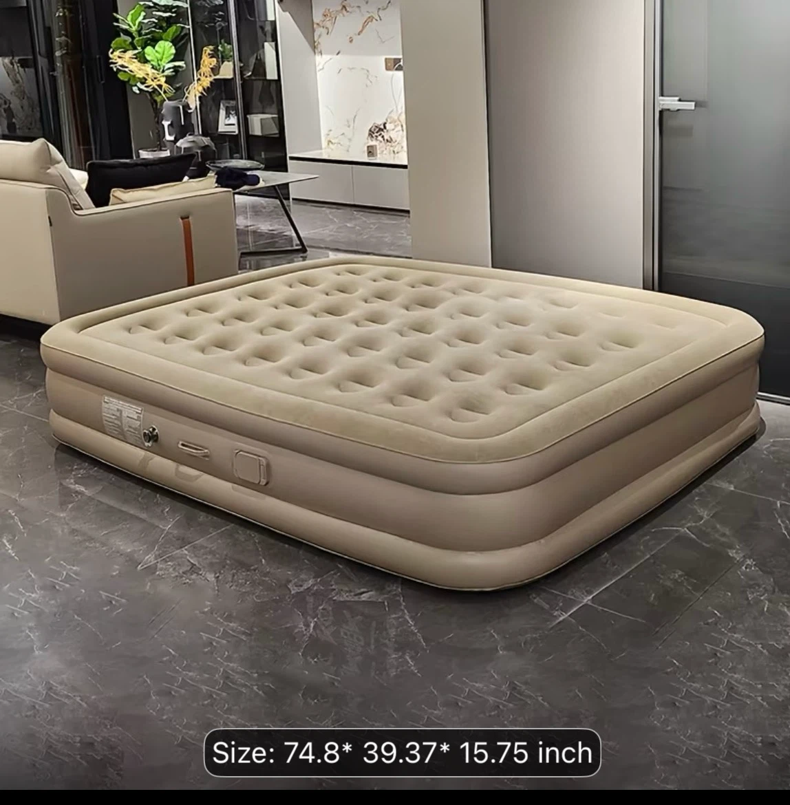 Inflatable Air Mattress with Built-in Pump (Queen size)