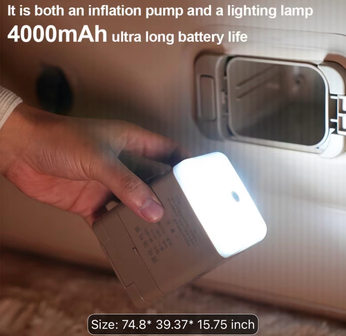 Inflatable Air Mattress with Built-in Pump (Queen size) - photo 4