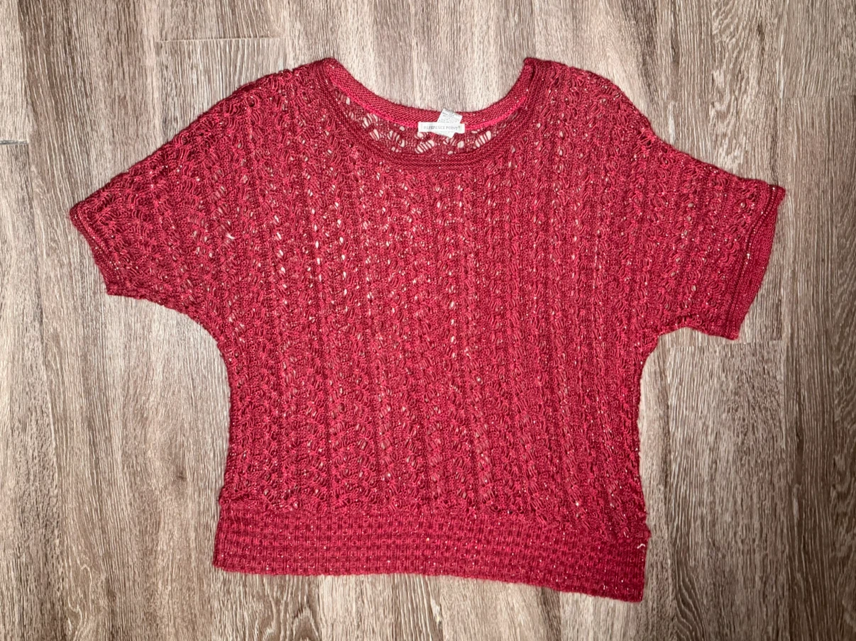 Red and Gold boho top