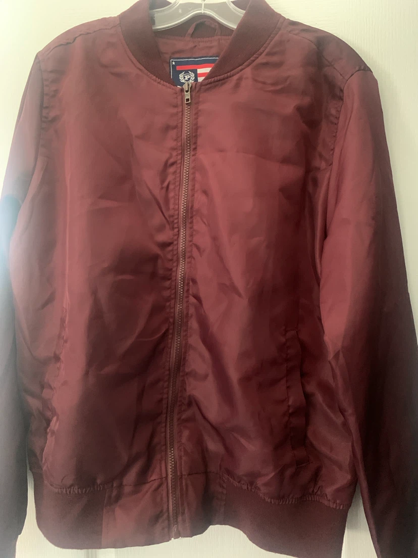 Maroon Bomber Jacket