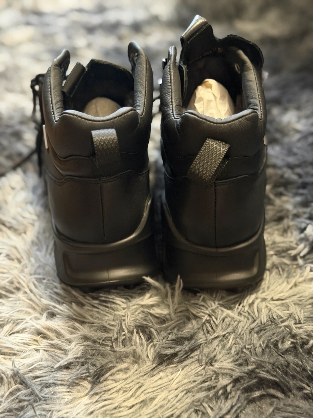 Black Leather High-Top Boots - photo 2