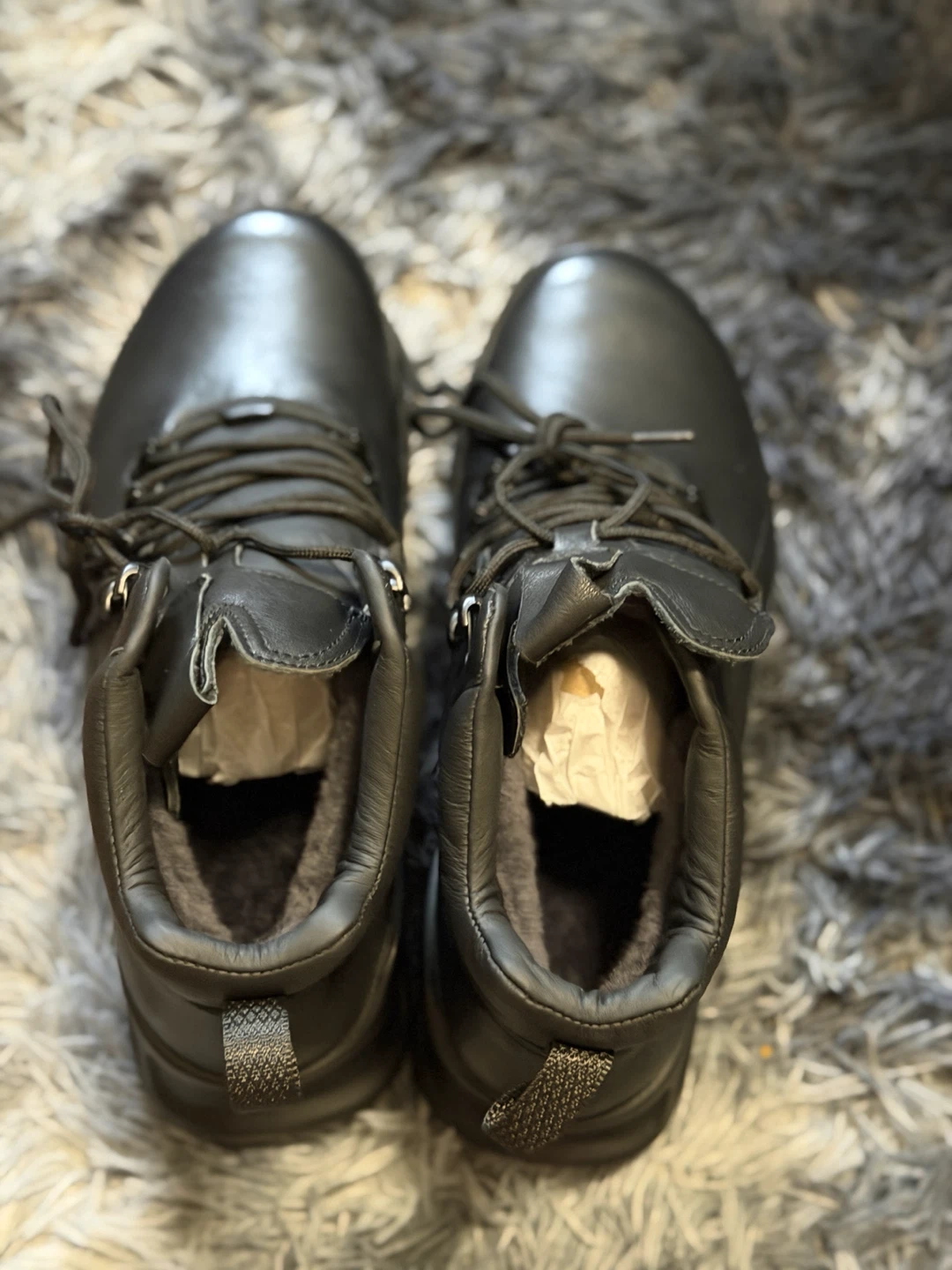 Black Leather High-Top Boots - photo 3