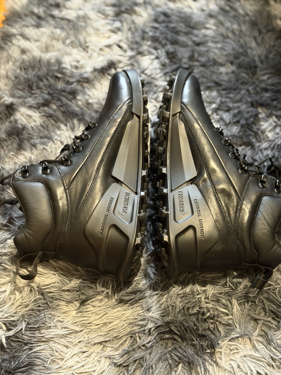 Black Leather High-Top Boots - photo 4