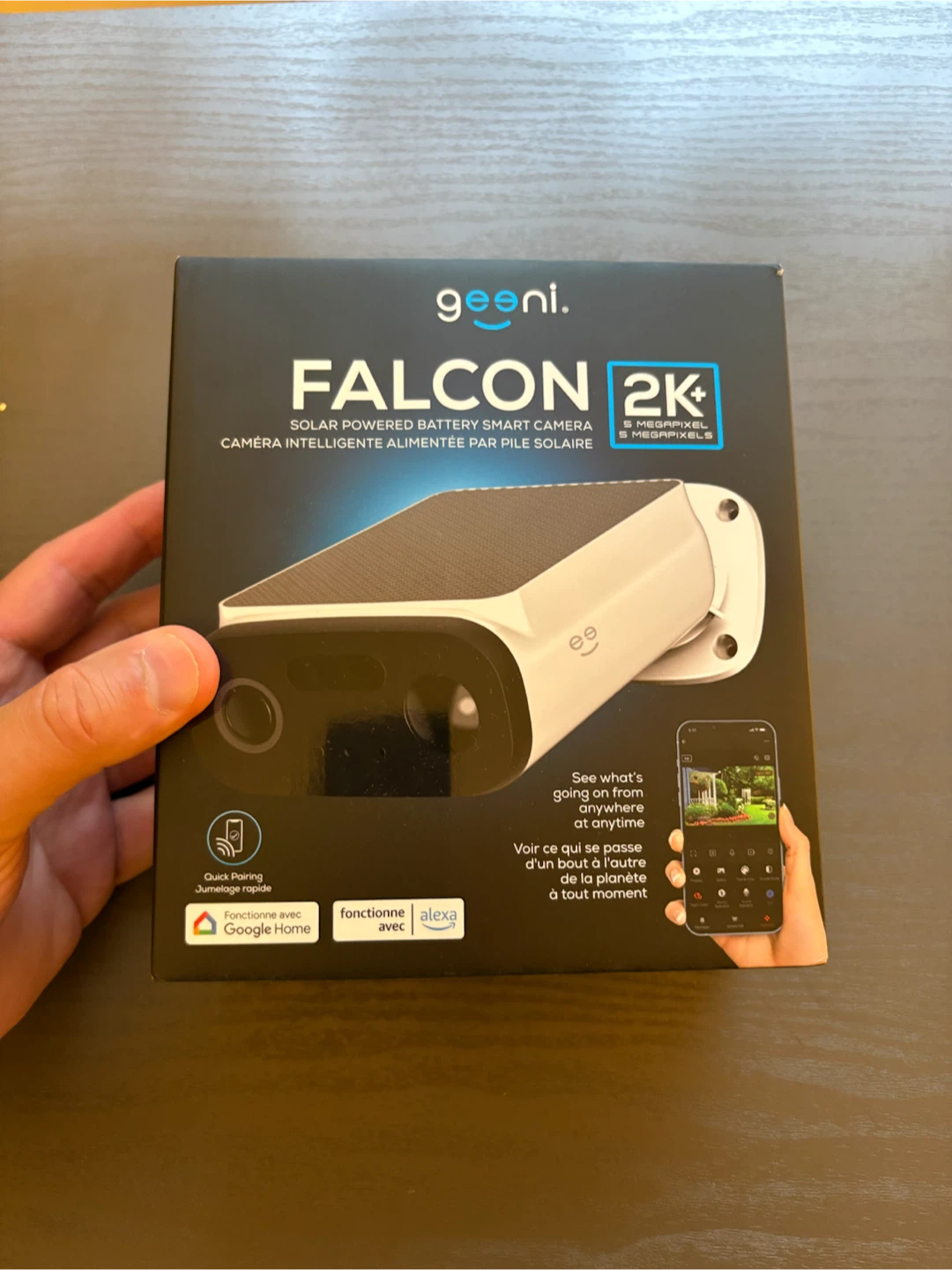 Geeni Falcon 2K+ solar powered wifi security camera