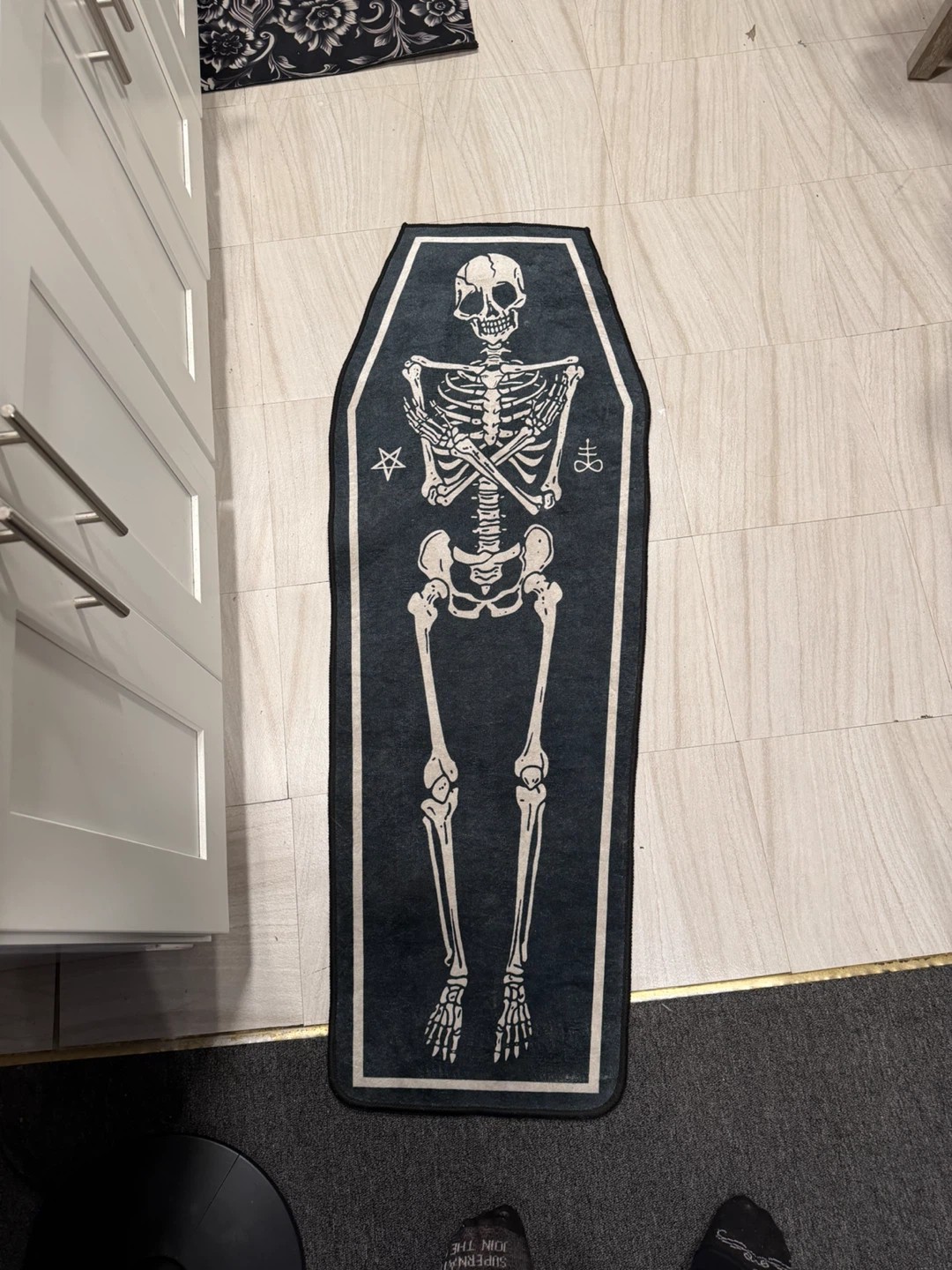 Coffin Skeleton Rug