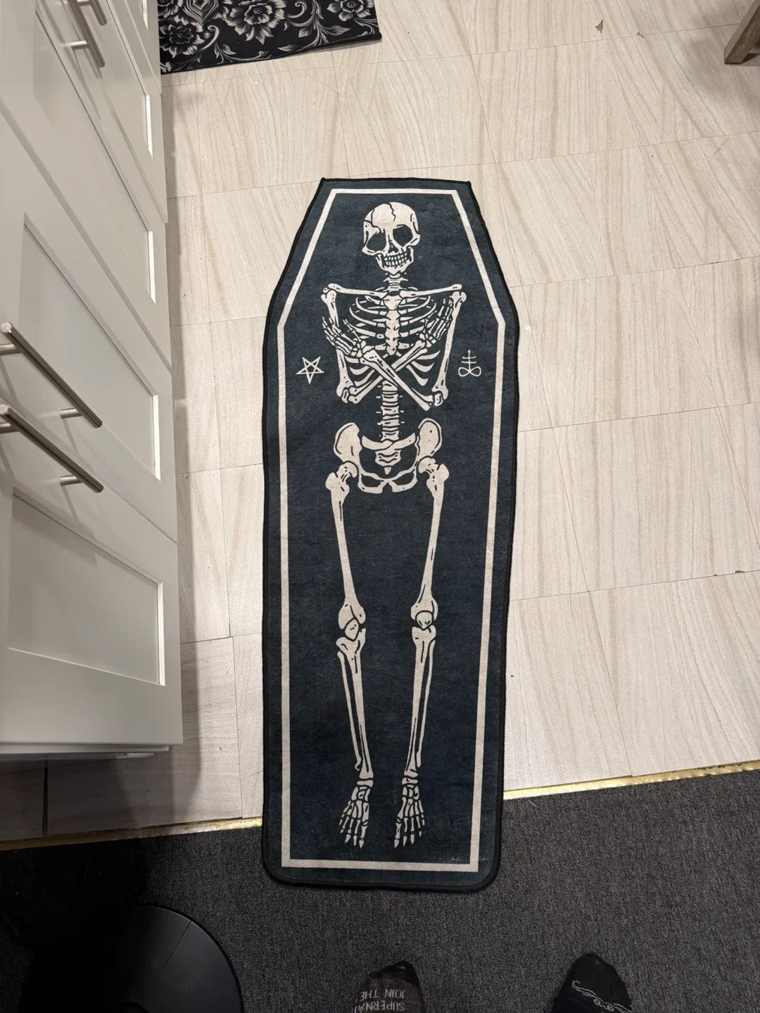 Coffin Skeleton Rug