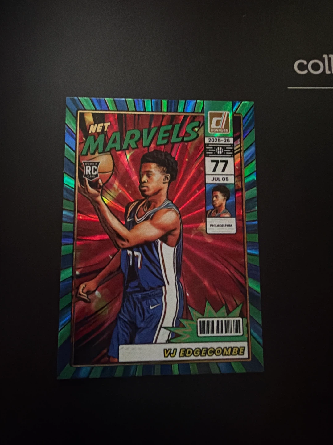 2025-26 Panini Donruss Basketball VJ Edgecombe RC Card #77