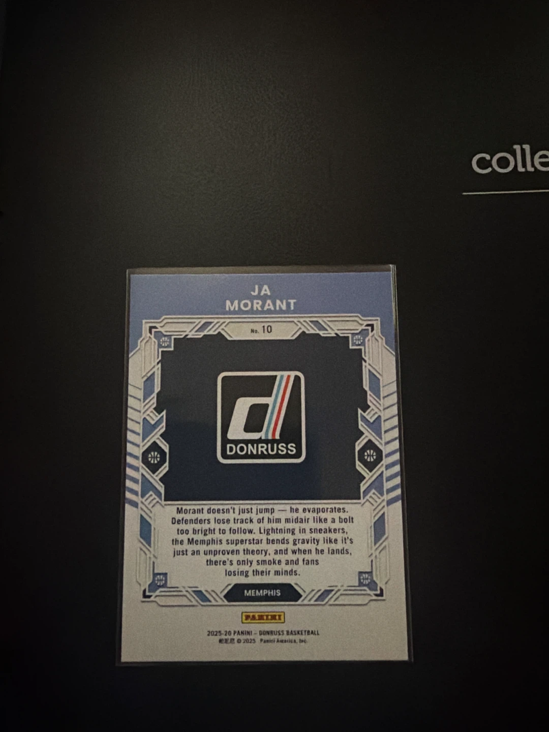 2020-21 Panini Donruss Elite Series Ja Morant Basketball Card - photo 2