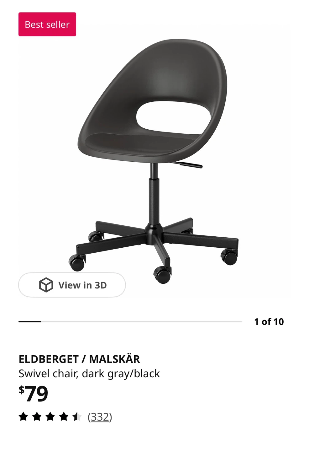IKEA ELDBERGET / MALSKÄR Swivel Chair - photo 3