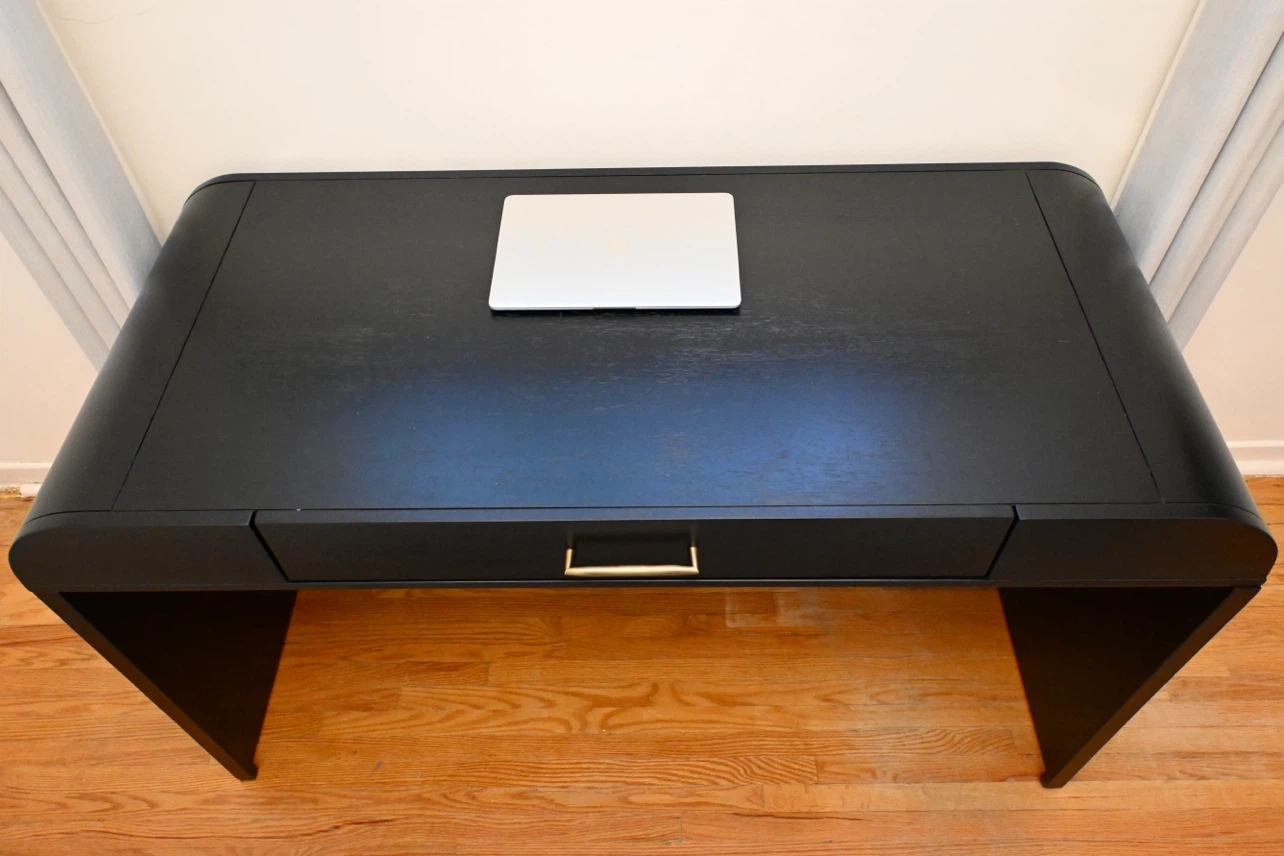 Black Modern Desk with Drawer