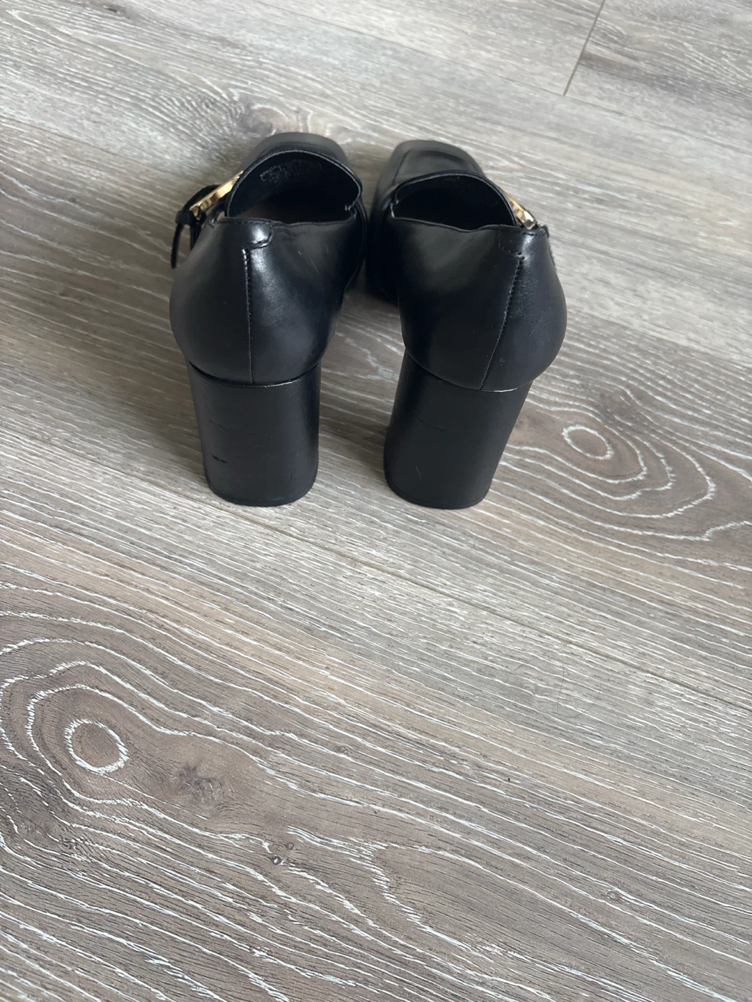 Nine West Black Leather Loafer Heels - photo 5