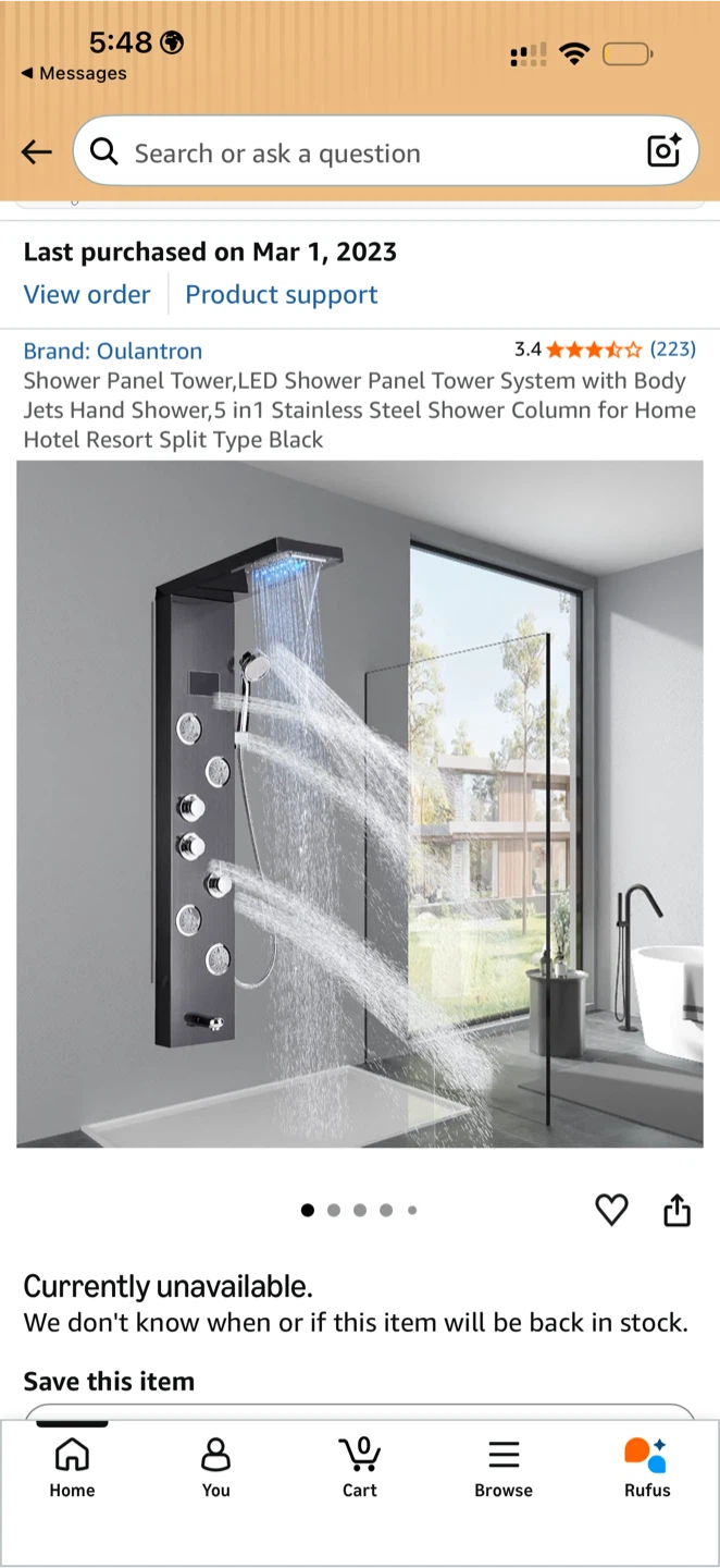 Oulantron Shower Panel Tower System
