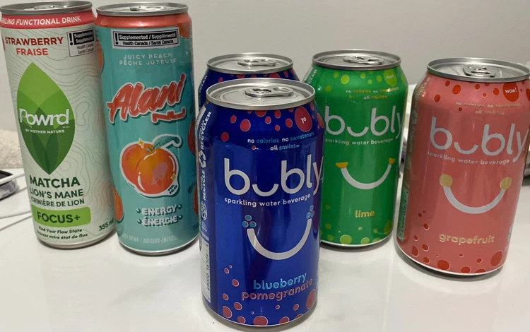Energy drinks and bubbly drinks new