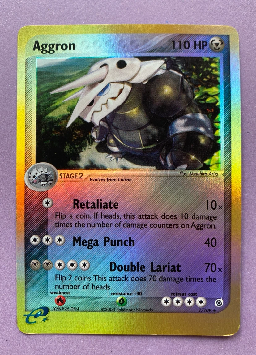 Aggron Ruby & Sapphire 1/109 Reverse Holo Pokemon Card
