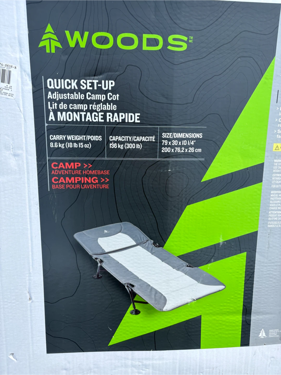 Woods Quick Set-Up Adjustable Camp Cot - photo 5