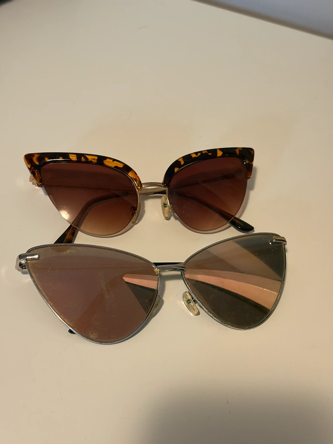 Cat-eye Sunglasses - Tortoiseshell & Mirrored