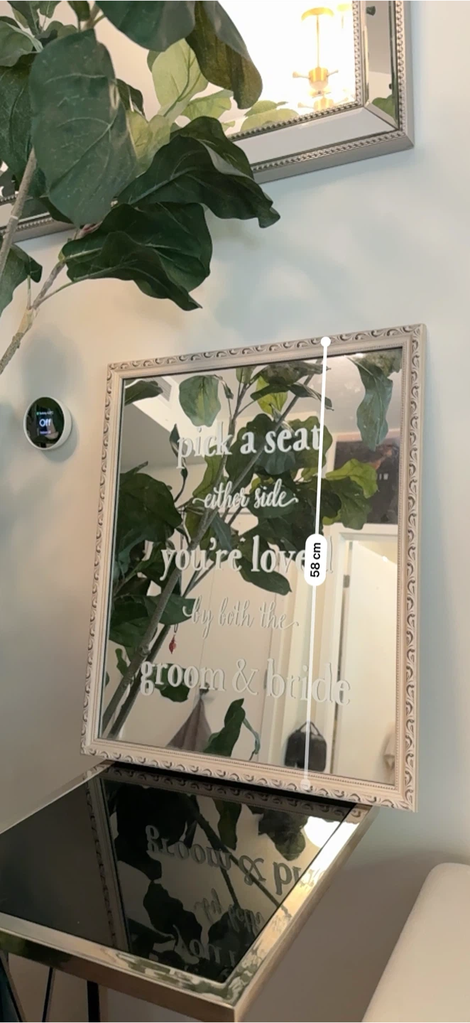 Wedding Mirror Sign - Pick a Seat - photo 2