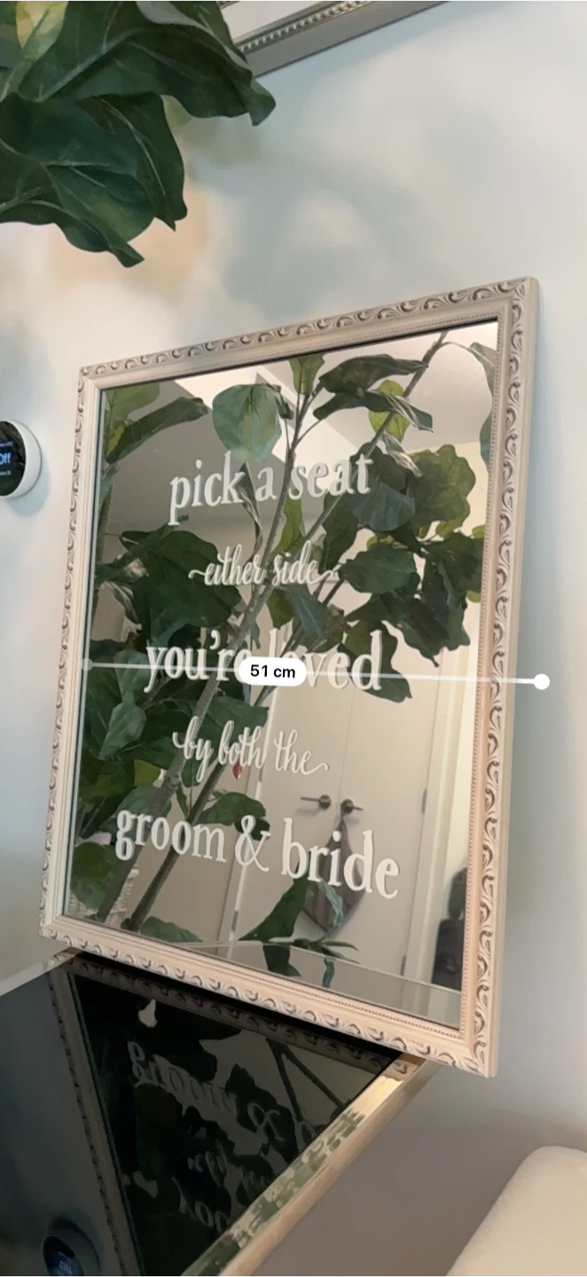Wedding Mirror Sign - Pick a Seat - photo 3