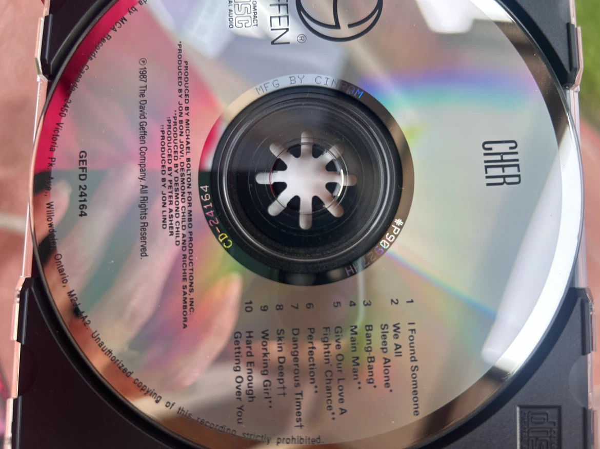 Cher "Cher" CD 1987 Geffen Records - photo 3