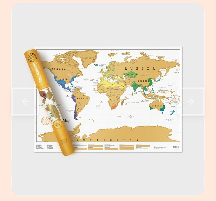 Scratch World Map Home Decor Art Gift Travel