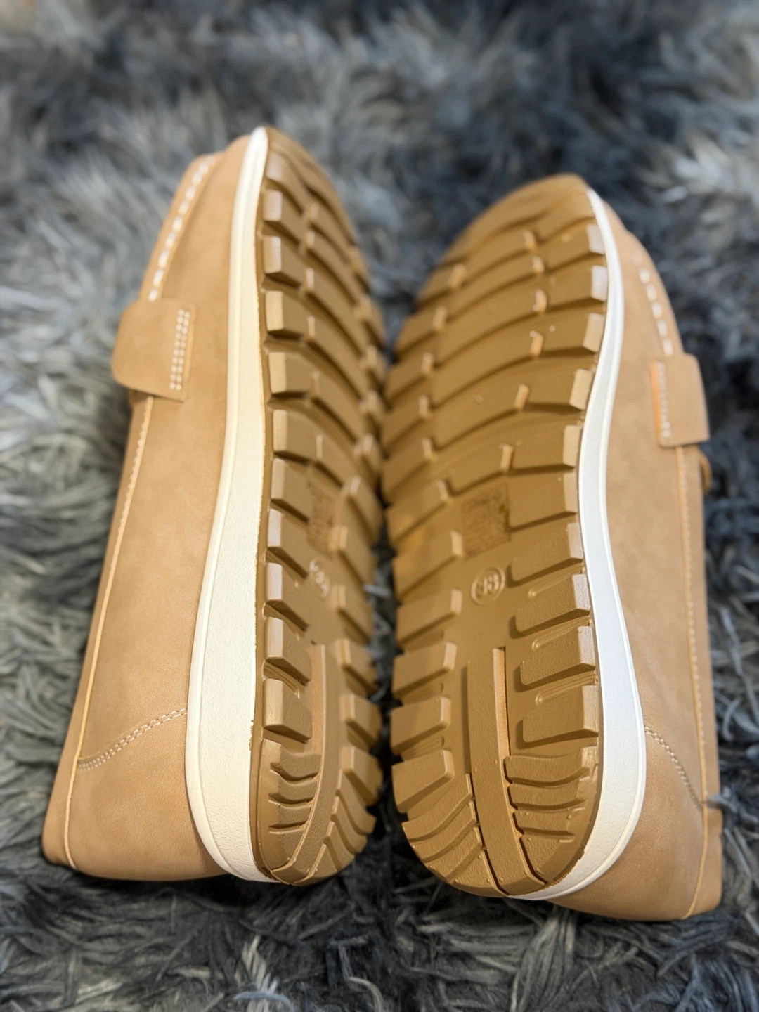 Tan Loafers with Gold Chain Detail - photo 2
