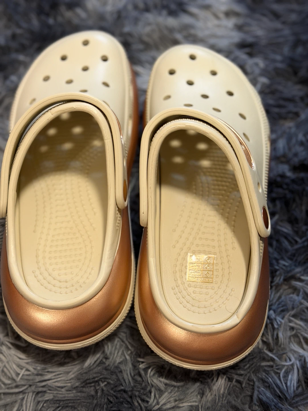 Crocs Clogs Cream/Rose Gold
