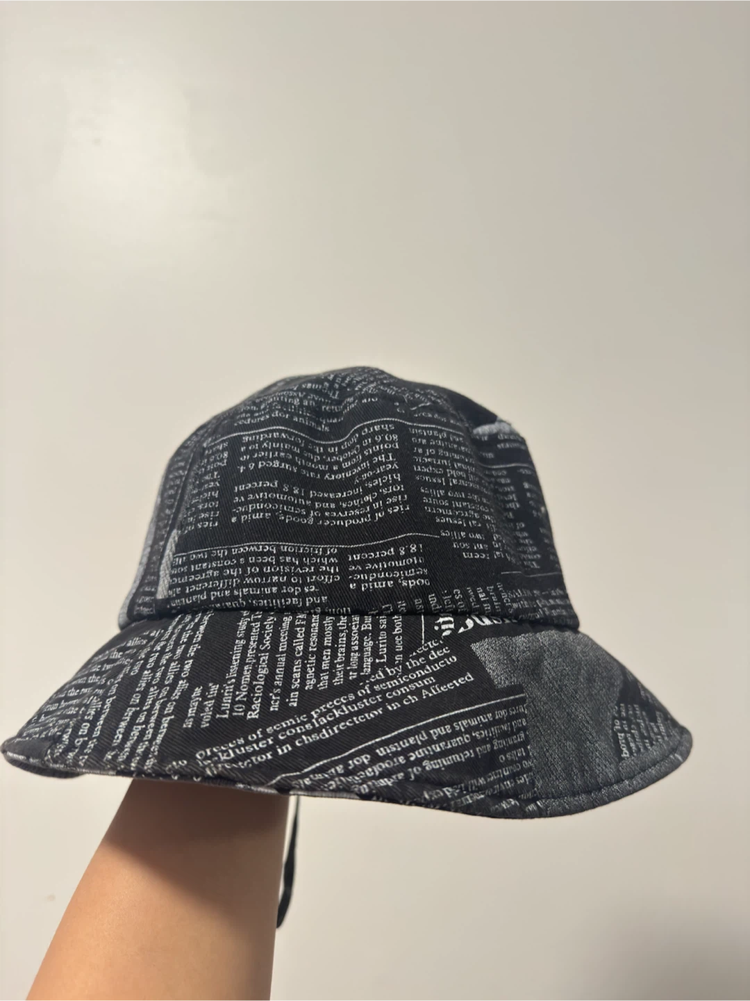 Newspaper Print Bucket Hat