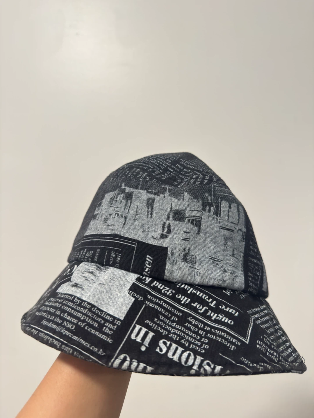 Newspaper Print Bucket Hat - photo 3