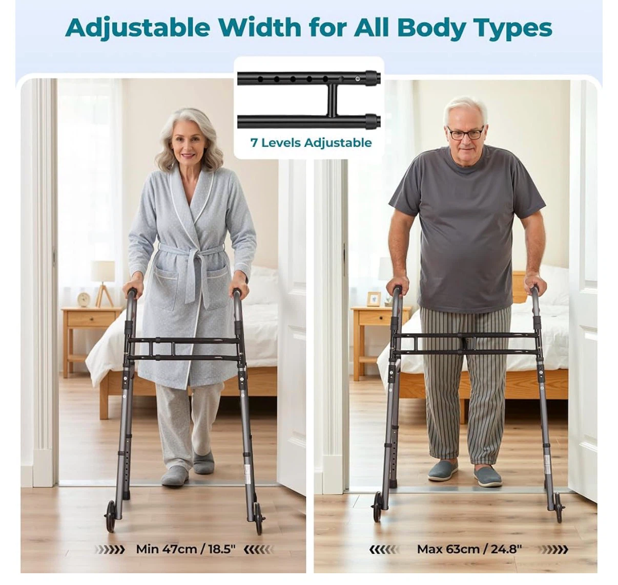 BRAND NEW Folding Walkers for Seniors, Adjustable - photo 2