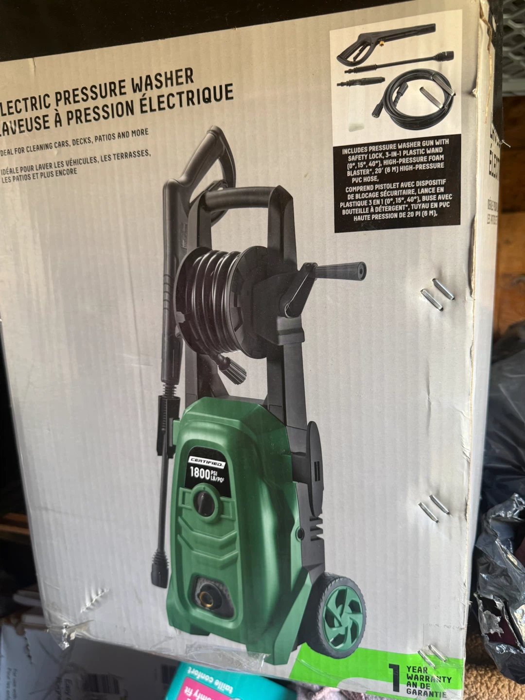 Certified Electric Pressure Washer 1800 PSI