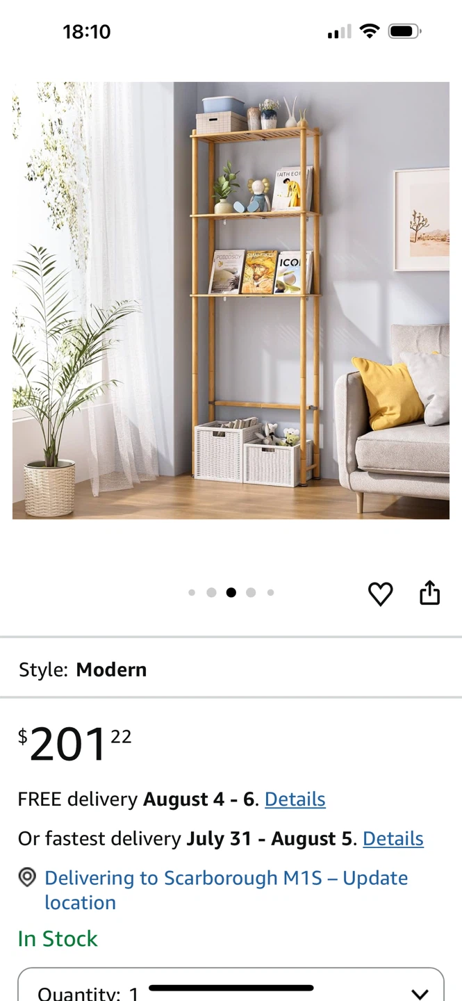 Bamboo Shelf Unit - photo 3
