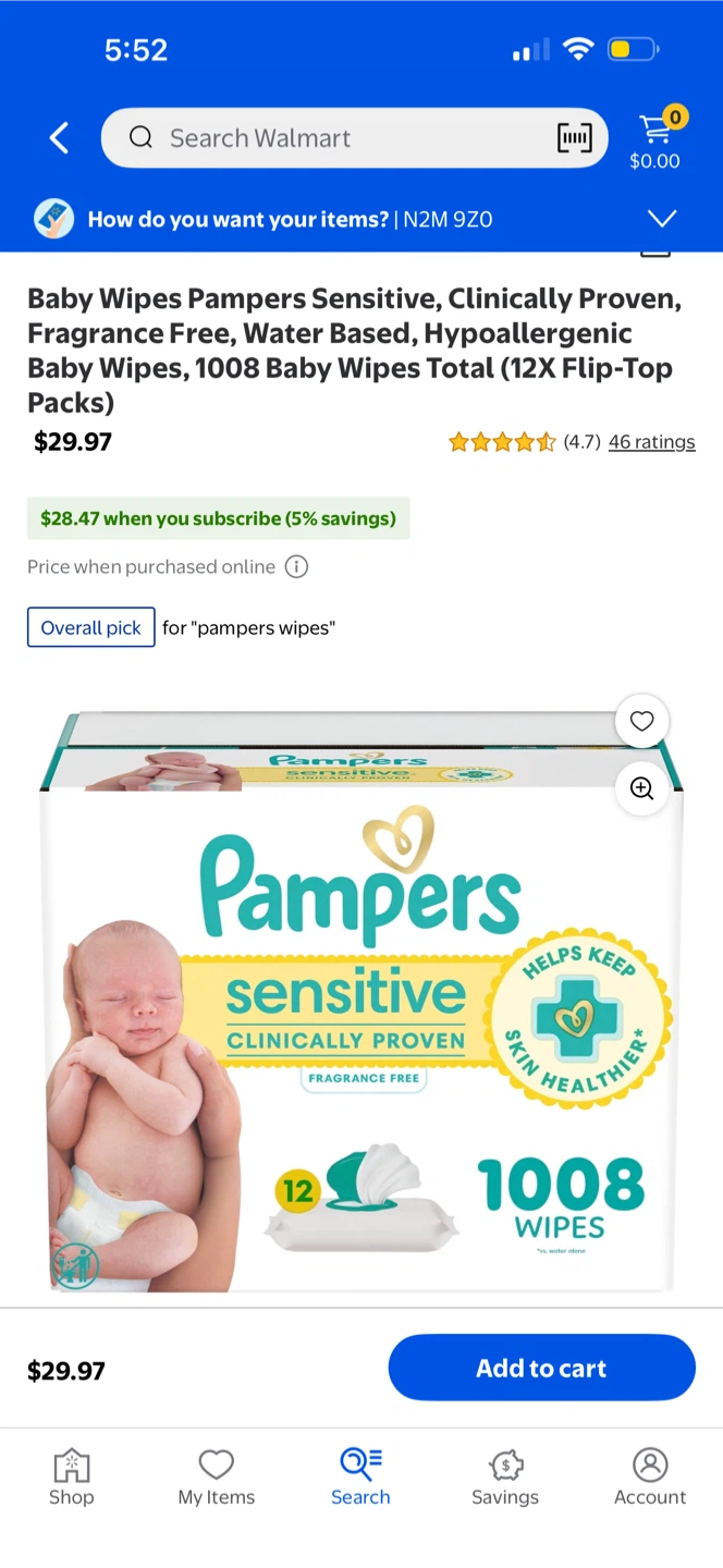 NEW Pampers wipes 12ct - photo 2