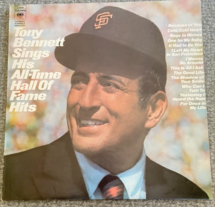 Tony Bennett Sings His All-Time Hall Of Fame Hits Vinyl Record