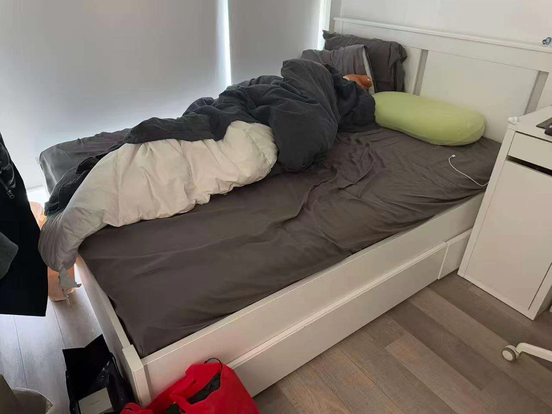 IKEA Songesand Bed Frame with 2 Storage Boxes- Full Size