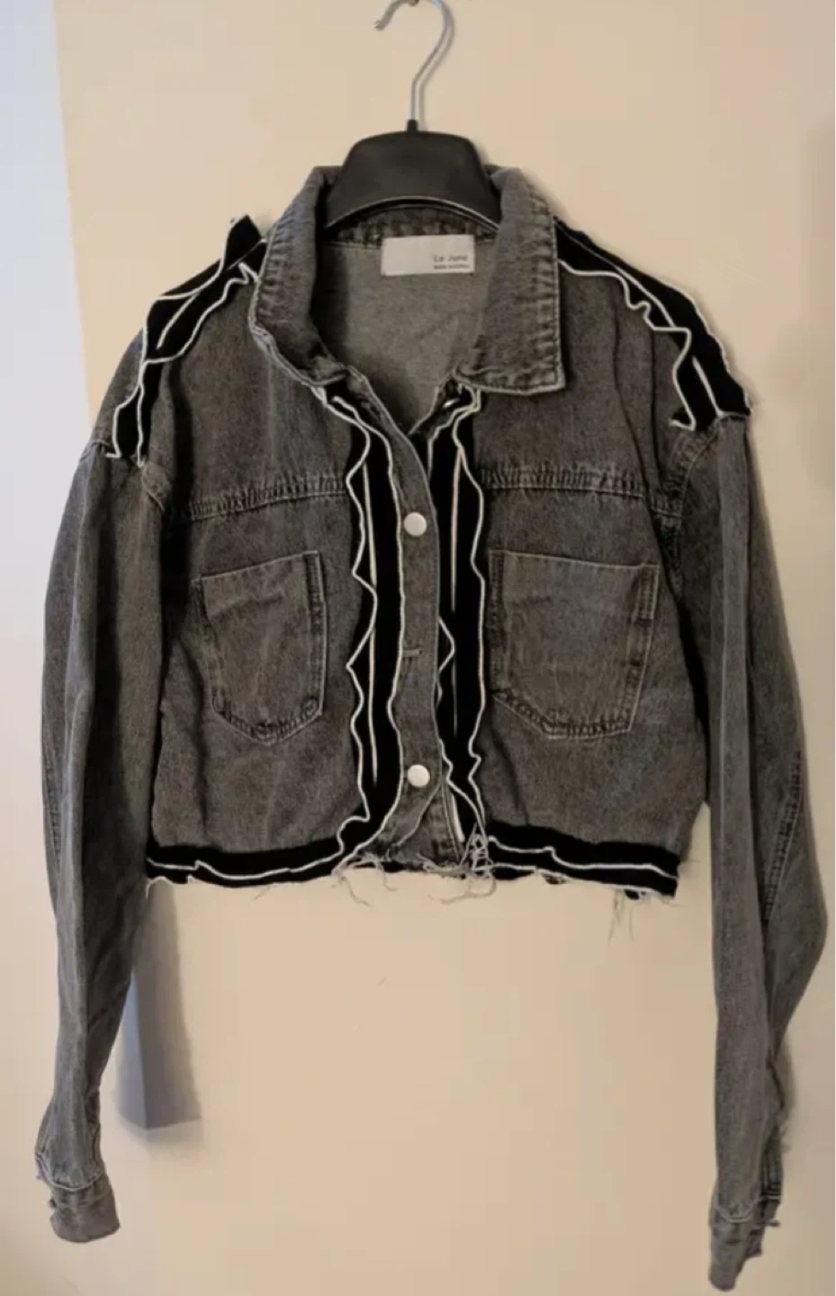 Korean brand -Dark Grey Denim Jacket