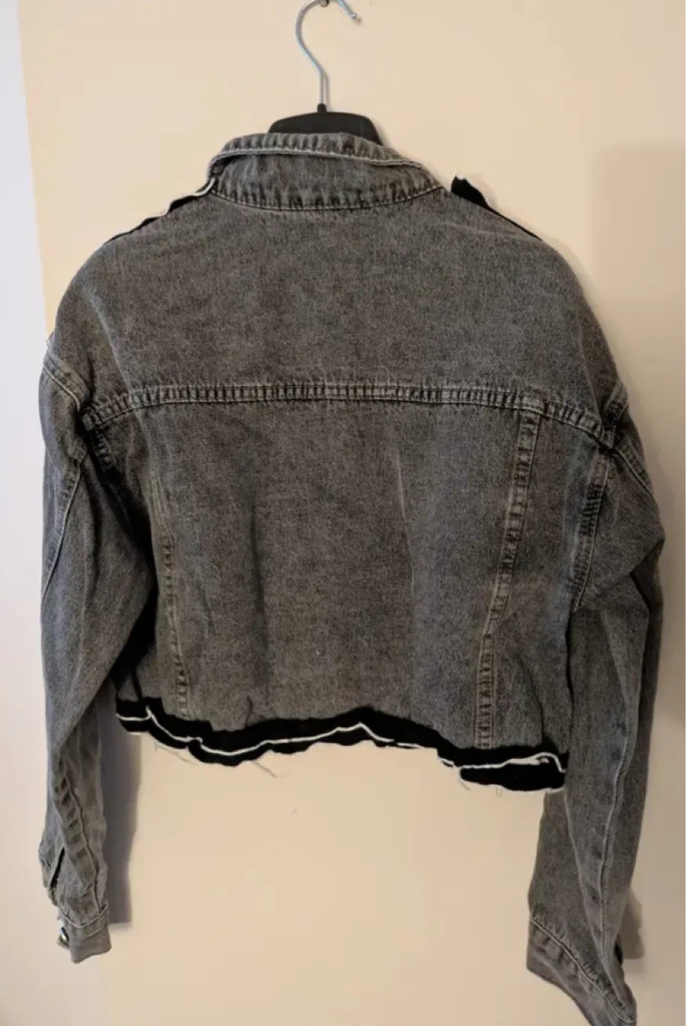 Korean brand -Dark Grey Denim Jacket - photo 2