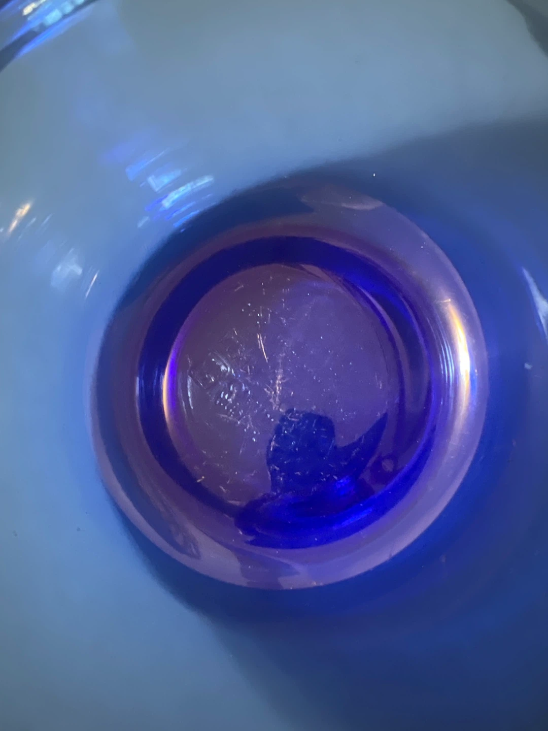 Vintage Pyrex Cobalt Blue Glass Nesting Mixing Bowls - Set of 3 - photo 2
